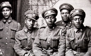 Five members of the Number 2 Construction Battalion.