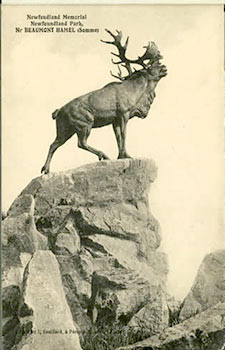 Photo of the memorial ''Caribou at Beaumont Hamel” in France.