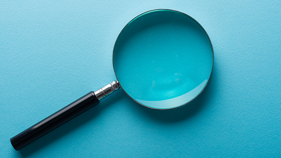 A magnifying glass.