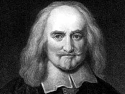 Portrait of Thomas Hobbes.