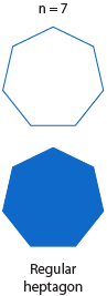 Equilateral heptagon, n=7