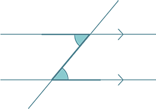 A Z-pattern forming alternate angles