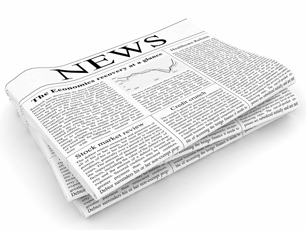 A folded newspaper
