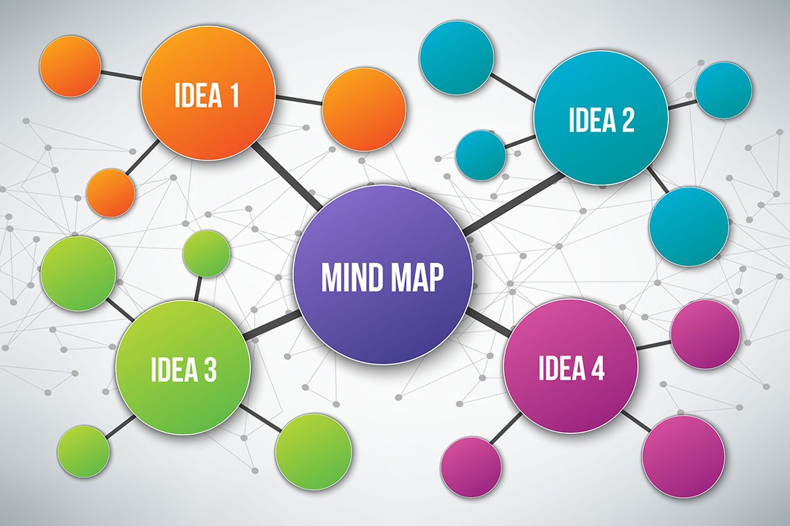 Illustration of a generic mind map.