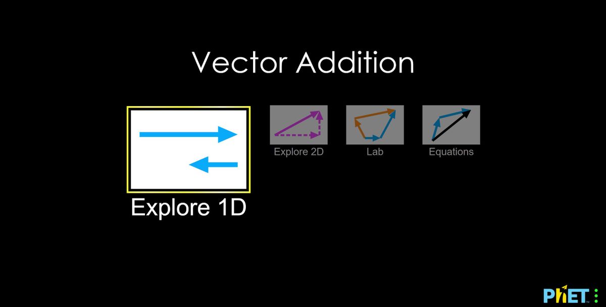 Phet simulation to understanding and practice vector addition