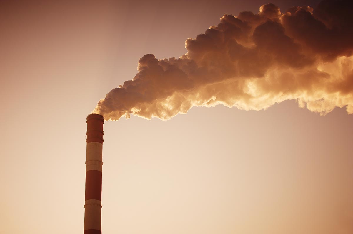 smoke from a chimney