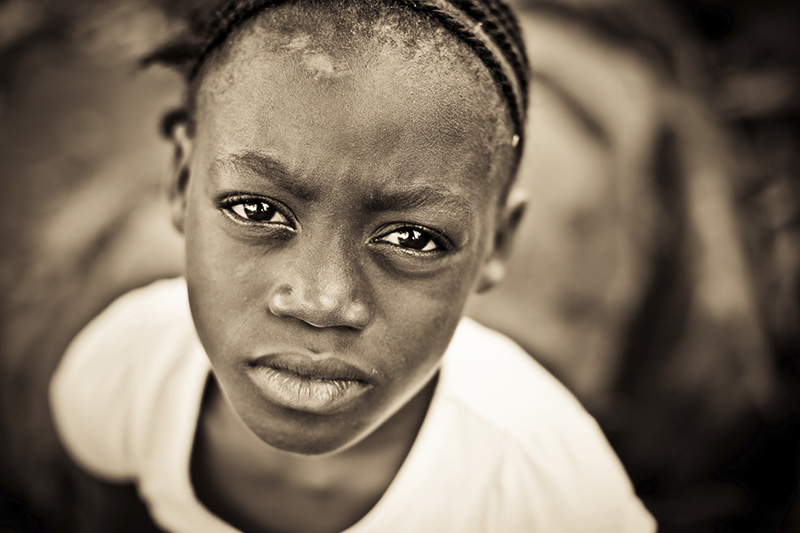 Close-up of a boy’s face