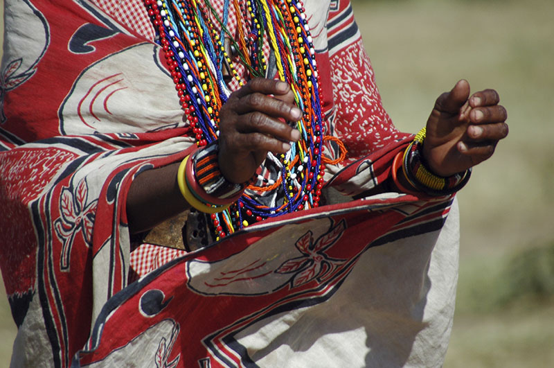 Woman in traditional African dress