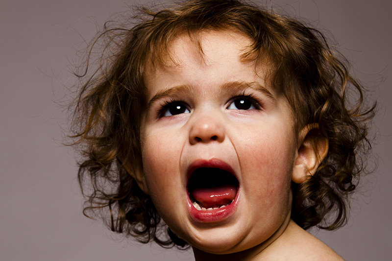 Screaming two-year-old child